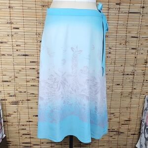 Blue Tropical Print Beach Sarong